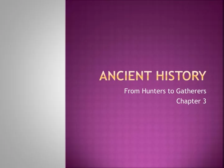 ancient history