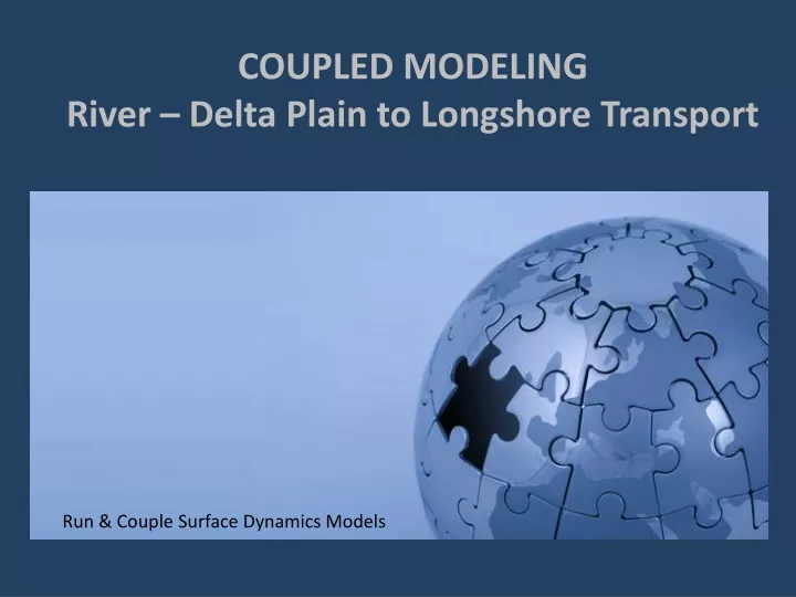 coupled modeling river delta plain to longshore transport