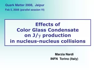 Effects of  Color Glass Condensate  on J/ y  production in nucleus-nucleus collisions