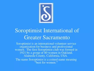 Soroptimist International of Greater Sacramento