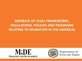 Background Legal database of the International Organization for Migration (IOM)