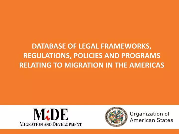 database of legal frameworks regulations policies