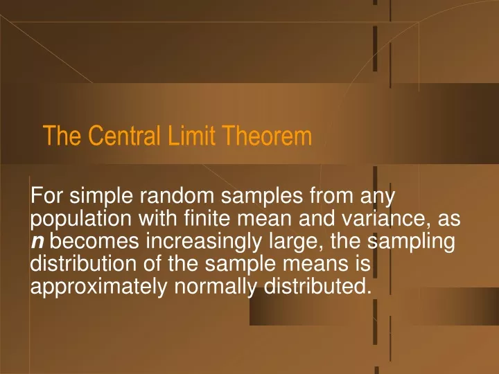 the central limit theorem