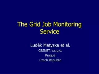 The Grid Job Monitoring Service