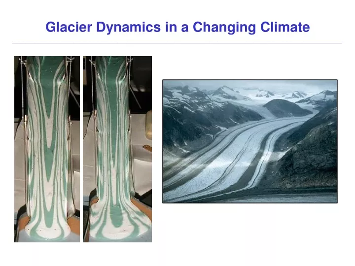 glacier dynamics in a changing climate