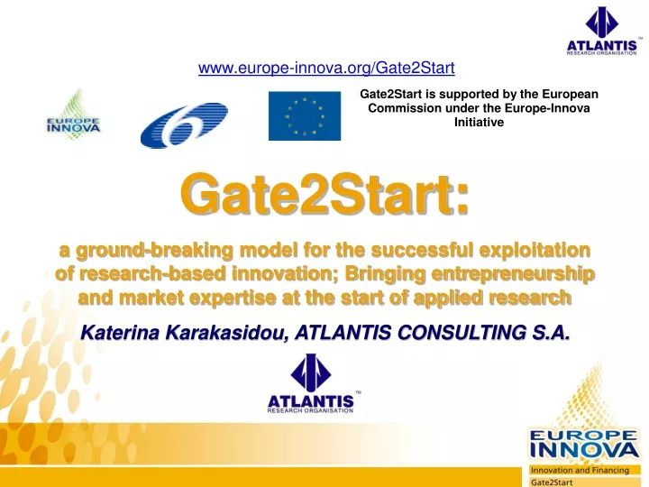 gate2start a ground breaking model