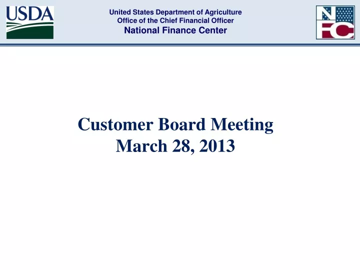 customer board meeting march 28 2013