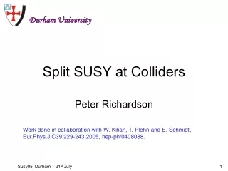 Split SUSY at Colliders