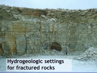 Hydrogeologic settings for fractured rocks