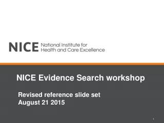 NICE Evidence Search workshop