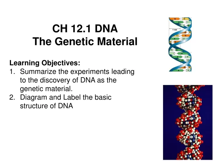 ch 12 1 dna the genetic material