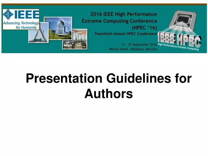 presentation guidelines for authors