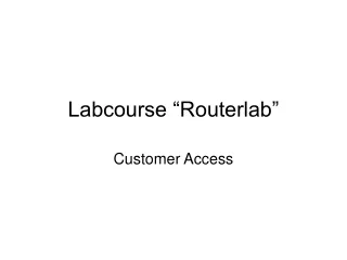 Labcourse “Routerlab”