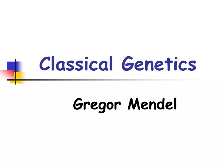 classical genetics