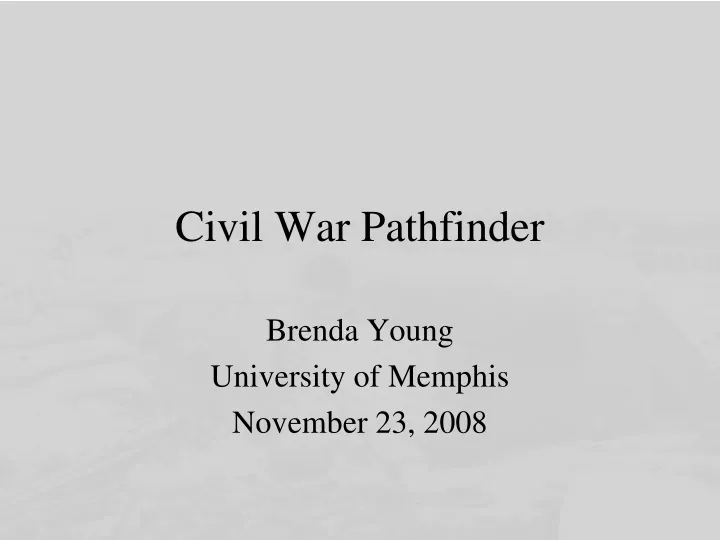 civil war pathfinder