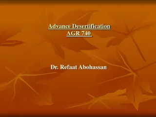 Advance Desertification AGR 740