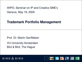 Trademark Portfolio Management