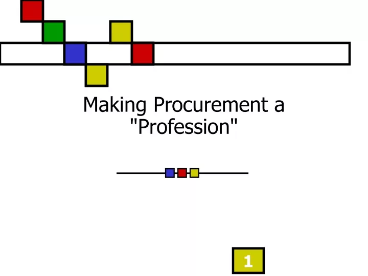 making procurement a profession