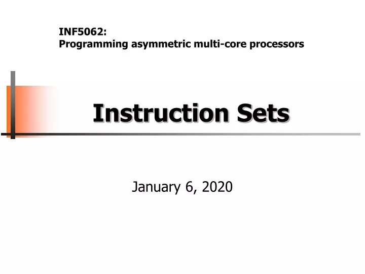 instruction sets