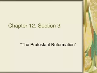 Chapter 12, Section 3
