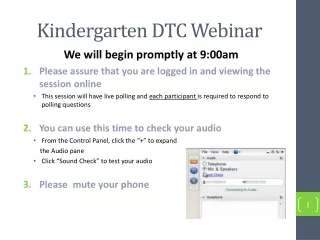 Kindergarten DTC Webinar