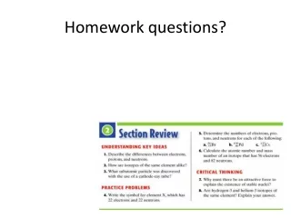 Homework questions?