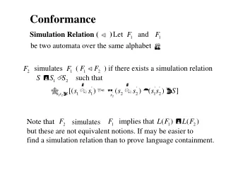 Conformance Simulation Relation (