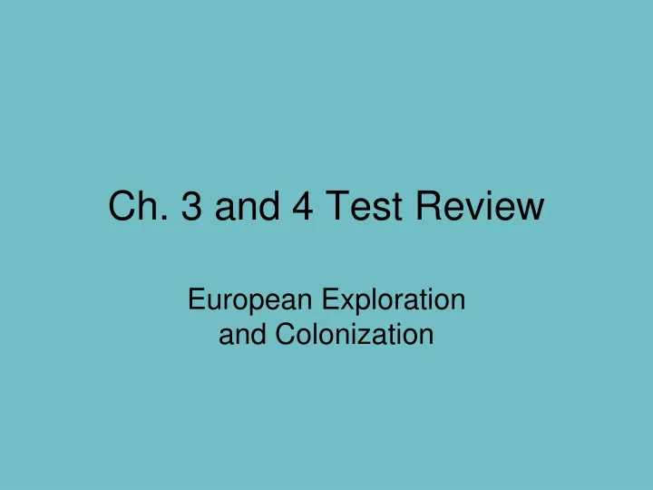ch 3 and 4 test review