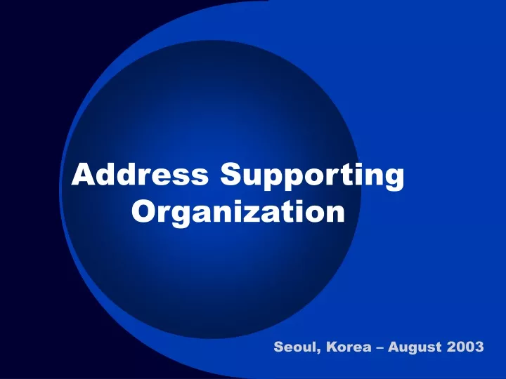 address supporting organization