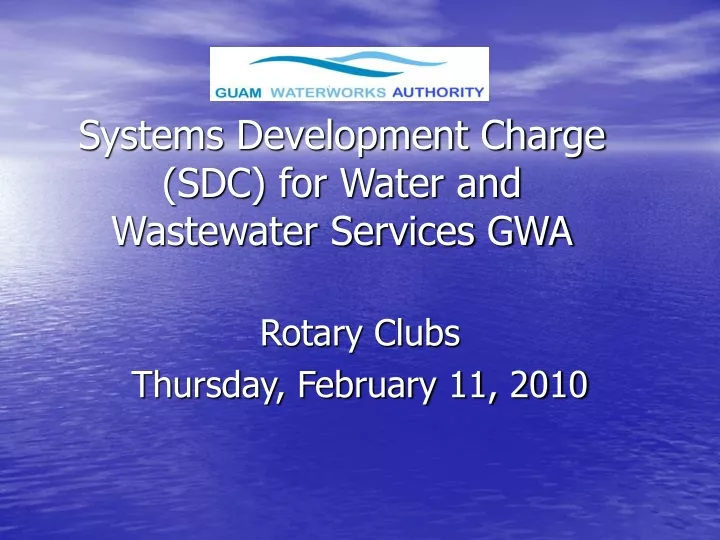 systems development charge sdc for water