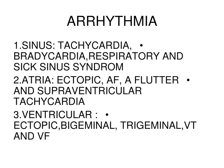 arrhythmia