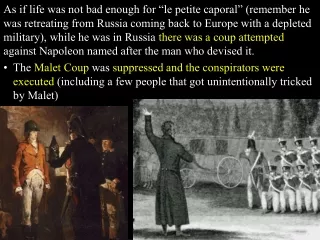 Congress of Vienna After Napoleons initial exile, delegates met to: Negotiate peace in Europe