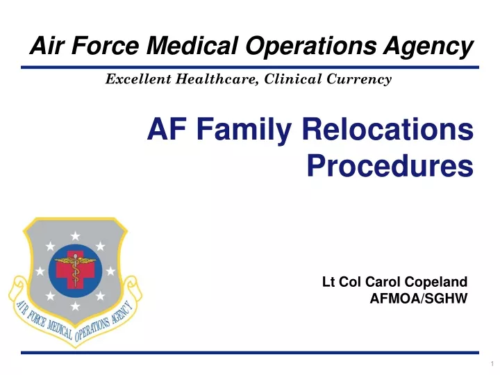 af family relocations procedures