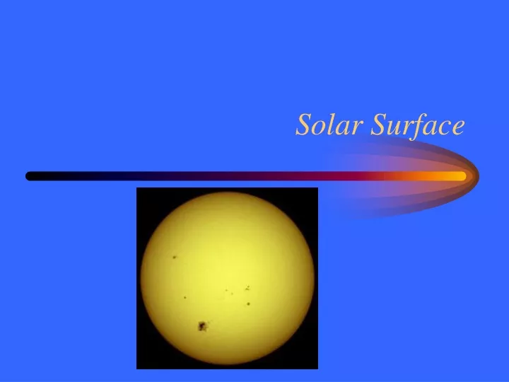 solar surface