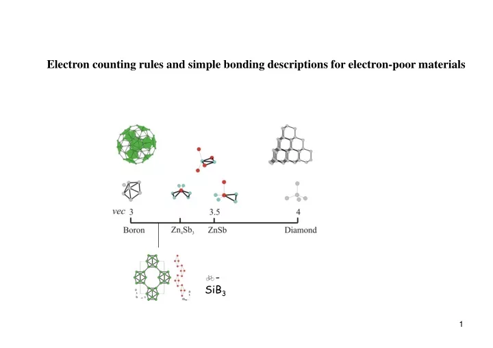 electron counting rules and simple bonding