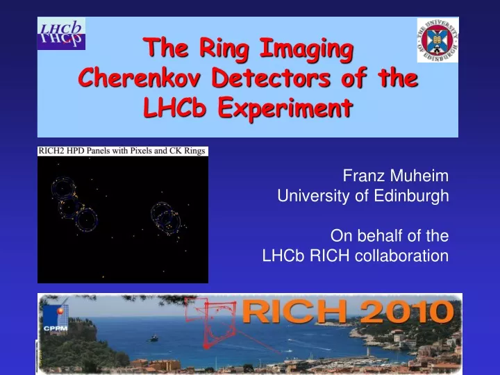 the ring imaging cherenkov detectors of the lhcb experiment