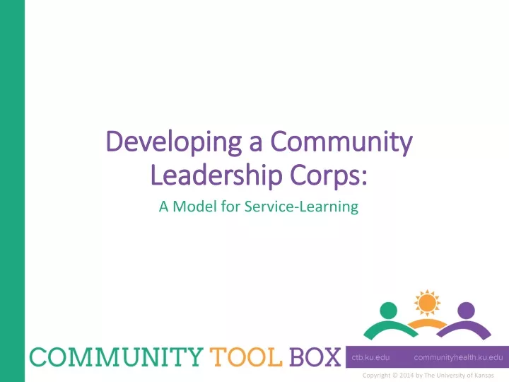 developing a community leadership corps