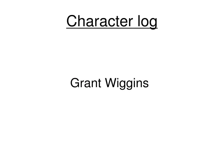 character log