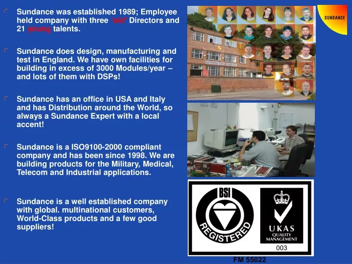 sundance was established 1989 employee held