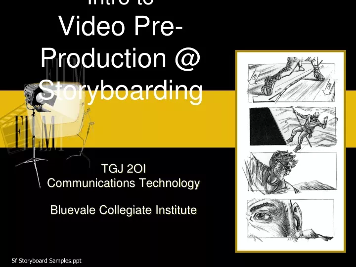 intro to video pre production @ storyboarding