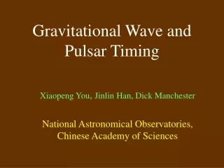 Gravitational Wave and Pulsar Timing