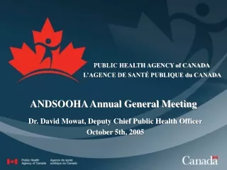 PUBLIC HEALTH AGENCY of CANADA