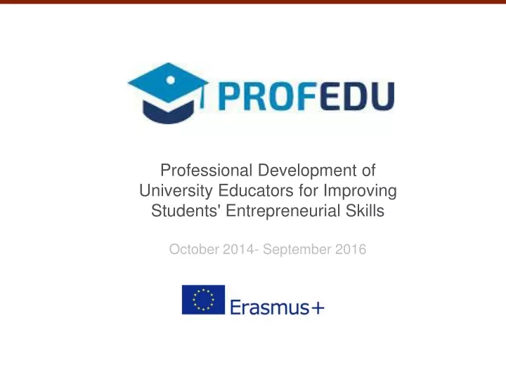 professional development of university educators