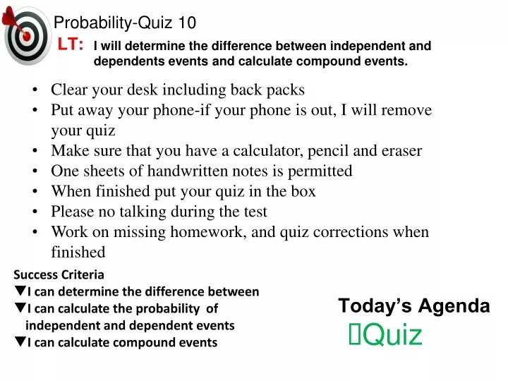 probability quiz 10