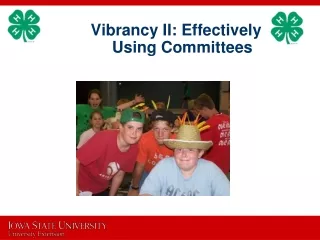 Vibrancy II: Effectively   	Using Committees