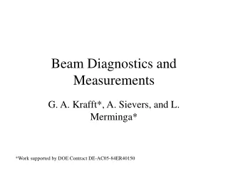 Beam Diagnostics and Measurements