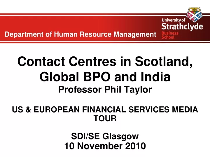 contact centres in scotland global bpo and india