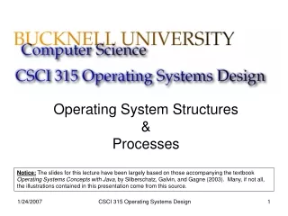 Operating System Structures &amp; Processes