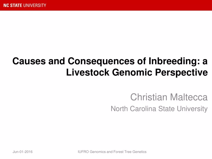 causes and consequences of inbreeding a livestock genomic perspective