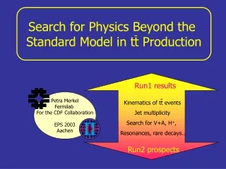 Search for Physics Beyond the  Standard Model in tt Production